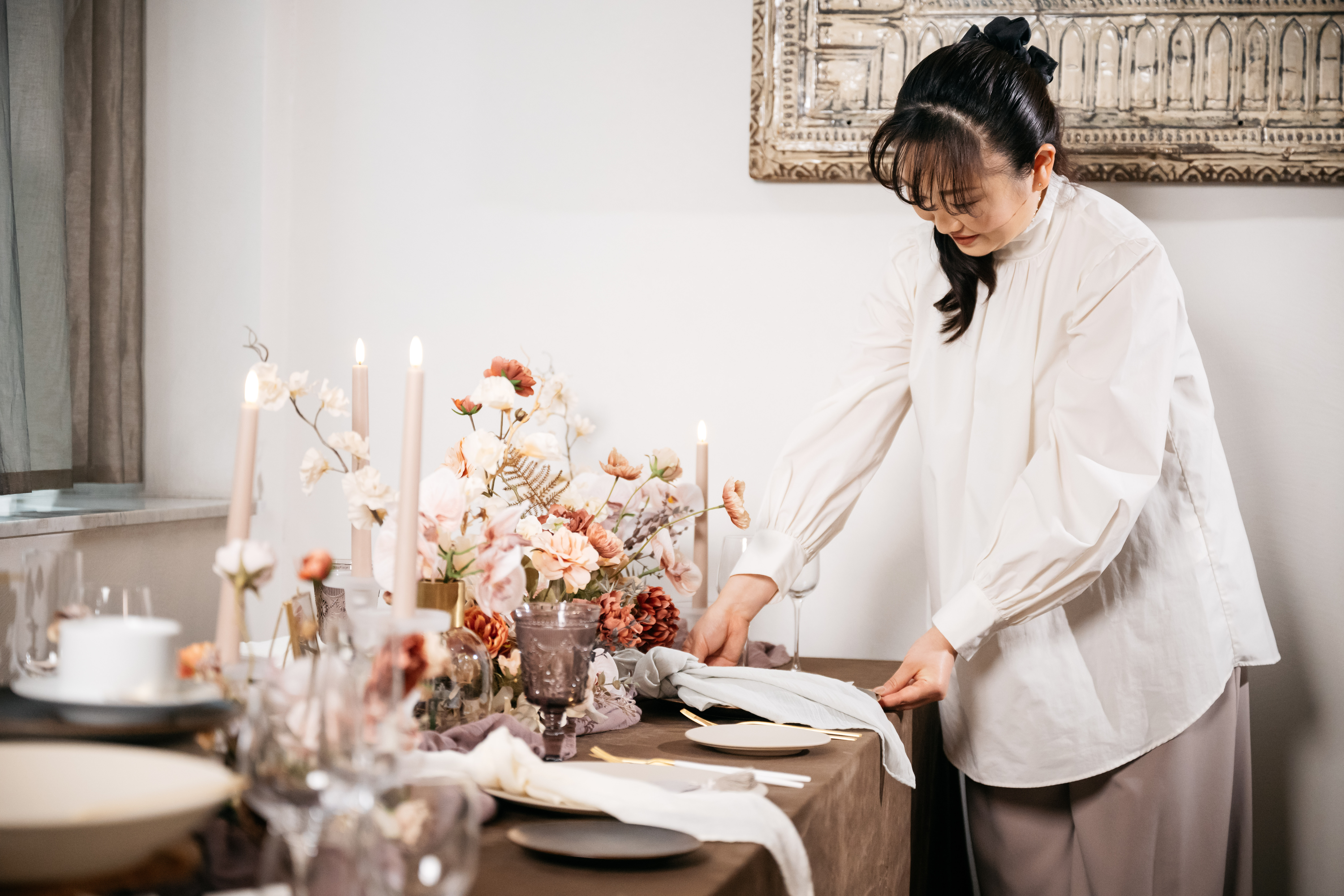 渡辺真由さん｜partycreation × ミヤザキ食器 特別展示コーディネート